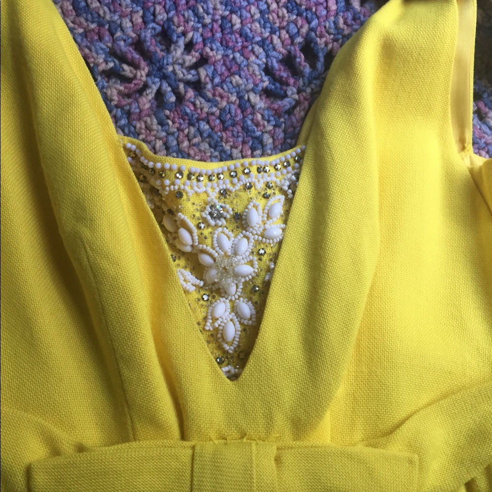Yellow Bow Vintage dress